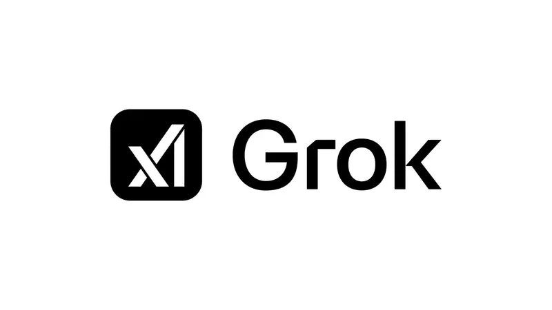 Logotipo do Grok em preto sobre fundo branco